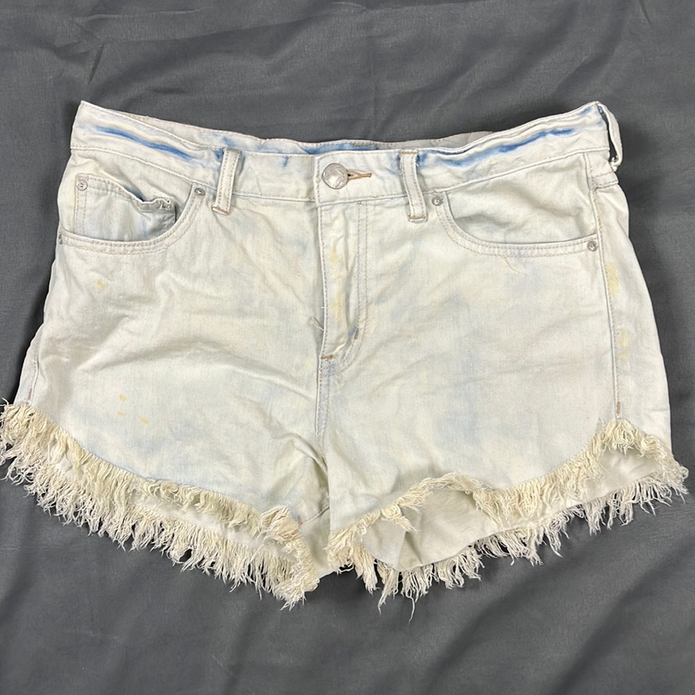 Free People Light Blue Cut-Off Shorts | W 30